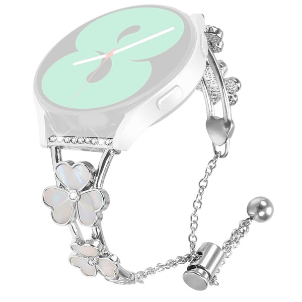 Huami Amazfit GTS 3 Watchband Heart Clover Decor Silver Zinc Alloy Metal Strap