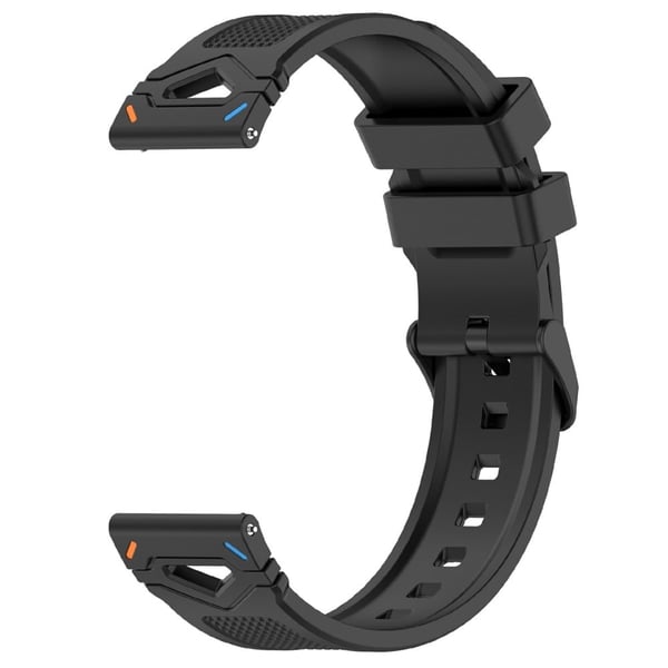 KALEBOL 22mm Dot Pattern Silicone Strap Samsung Galaxy Watch3 45mm / Huawei Watch GT 5 46mm / GT 5 Pro 46mm Watch Band - Black+Colorful Adapter