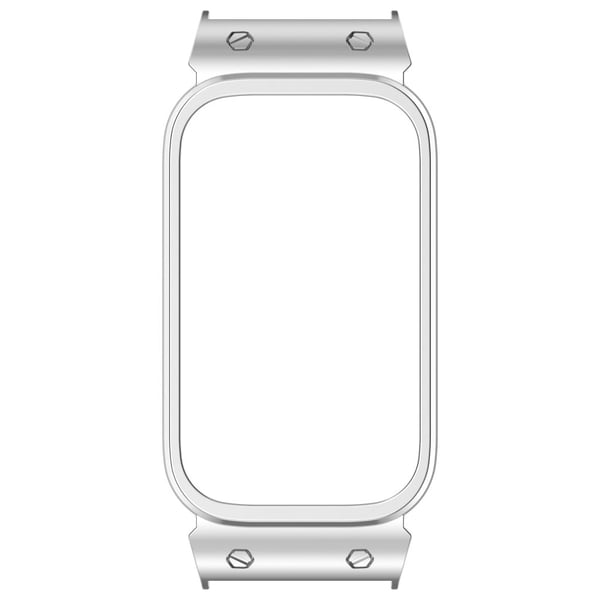 Xiaomi Smart Band 9 Active / Redmi Band 3 Klockfodral Metallram Skyddshölje - Silver