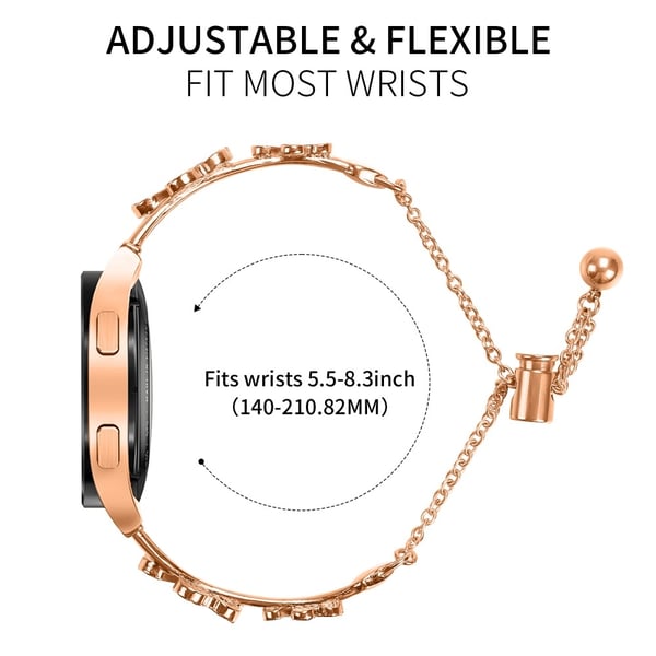 Gabb Watch 2 Watchband Heart Clover Decor Zinc Alloy Metal Strap - Rose Gold