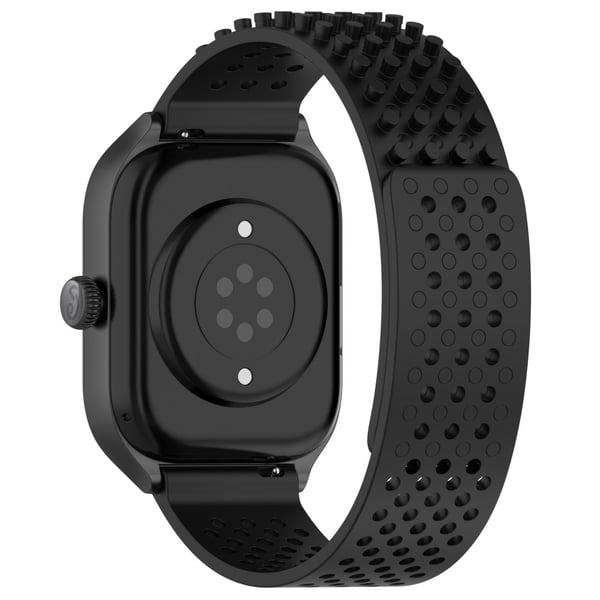 KALEBOL 20mm Silicone Strap Samsung Galaxy Watch6 Classic 47mm / 43mm / Huawei Watch GT 3 Pro 43mm Flat Push Type Watch Band - Black