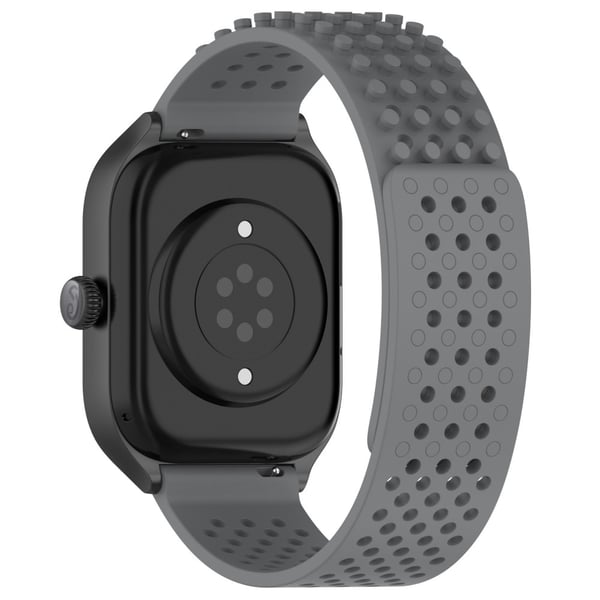 KALEBOL 22mm Silicone Strap Samsung Galaxy Watch3 45mm / Huawei Watch GT 5 46mm / GT 5 Pro 46mm Flat Push Type Watch Band - Grey
