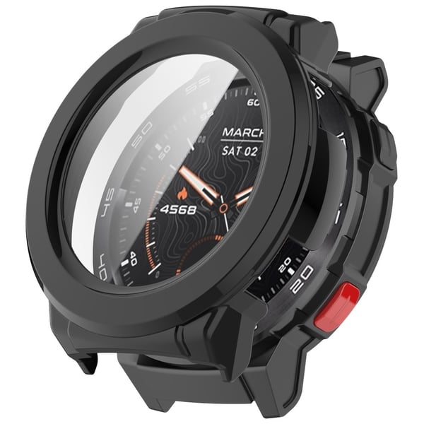 Mibro Watch GS Pro Case Hard Scratch Resistant All Around Watch Cover with Tempered Glass Film - Black