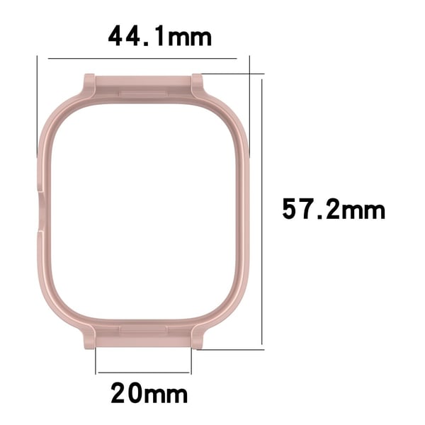 Urkasse Xiaomi Redmi Watch 5 eSIM / Watch 5 / Watch 4 Halvlukket ridsefast beskyttelsesdæksel - Lyserød