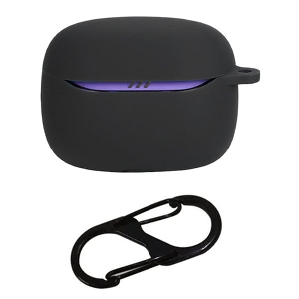 JBL Tune Beam 2 Høretelefon cover Blødt silikonebeskyttelsesetui med Anti-Lost Spænde - Sort