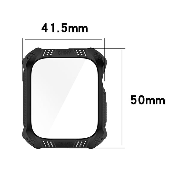 Apple Watch (45 mm) strassutsmykket deksel med skjermbeskytter i herdet glass - Rød
