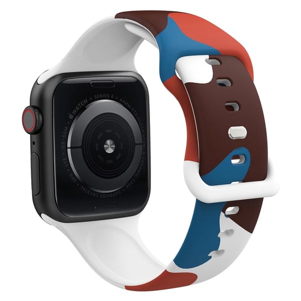 Apple Watch (45 mm) morandi klokkerem i silikon - Morandi Blå / Brun / Oransje