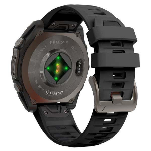 KALEBOL QuickFit 22 mm klokkerem Garmin Fenix 7 Pro / 7 / 6 Pro Dual Color Silikonarmbånd - Svart