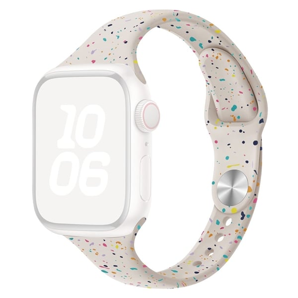 KALEBOL Silikonklokkerem Apple Watch Series 10 46 mm Fargerike flakarmbånd - Stjernelys