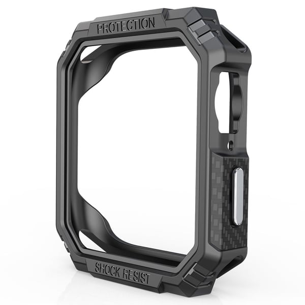 Apple Watch 44 mm karbonfiberdeksel - Svart / Sølv