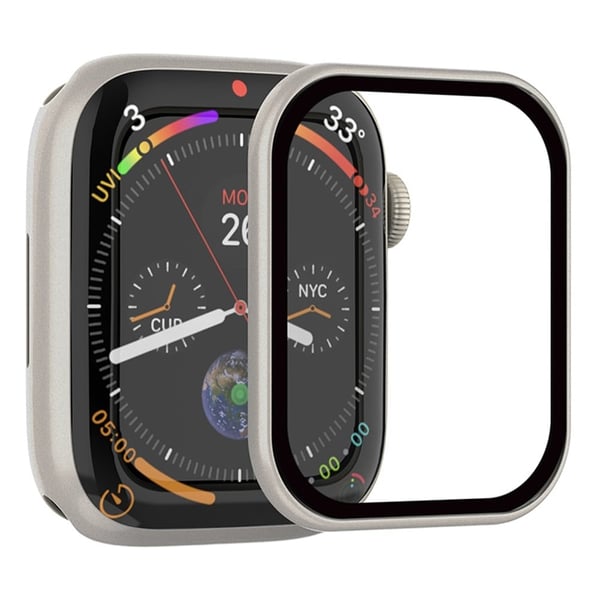 RURIHAI Apple Watch Series 10 42mm Watch Screen Protector Tempered Glass Scratch Resistant Frame Screen Film - Starlight