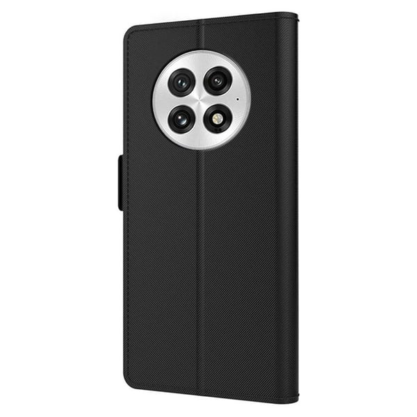Telefonetui med sminkespeil og glatt design for OnePlus 13 - Svart