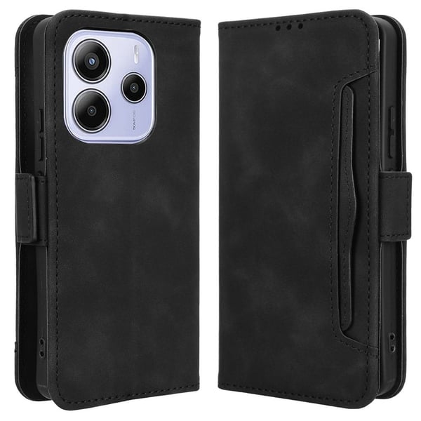 Moderne Xiaomi Redmi Note 14 5G læderetui med pung - Sort