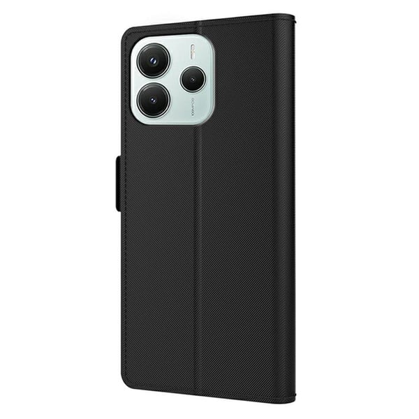 Telefonetui med sminkespeil og glatt design for Xiaomi Redmi Note 14 5G - Svart