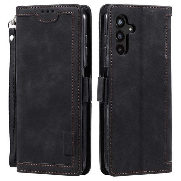 Surburbian Samsung Galaxy A26 flip-etui i lær - Svart Surburbian Samsung Galaxy A26 flip-etui i lær - Svart