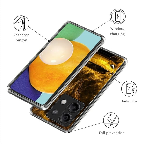Vibe Xiaomi Redmi Note 13 4G deksel - Gull Sportsbil