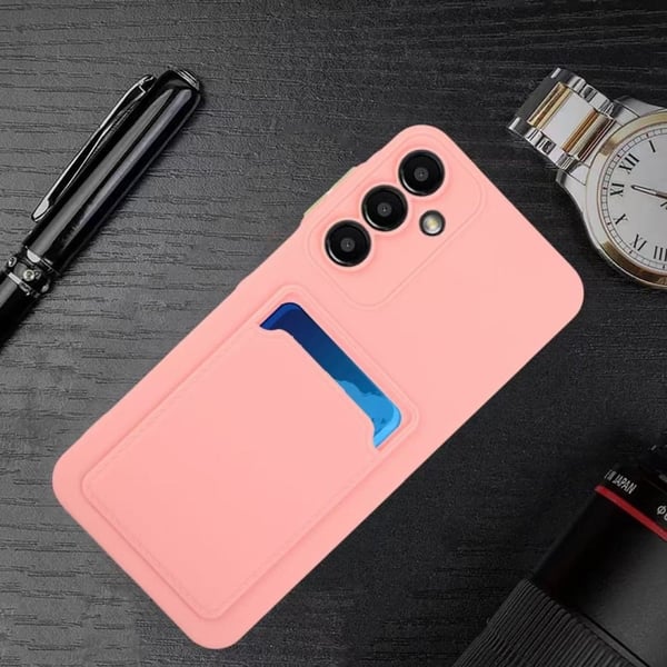Kortholder cover til Samsung Galaxy A56 - Lyserød
