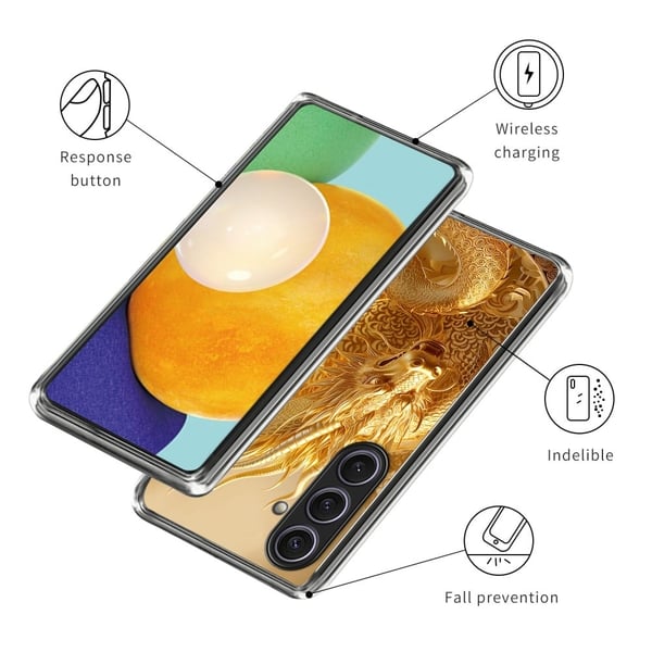 Vibe Samsung Galaxy S25 Plus deksel - Gull Drage Mønster