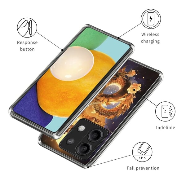 Vibe Xiaomi Redmi Note 13 4G deksel - Gull Drage