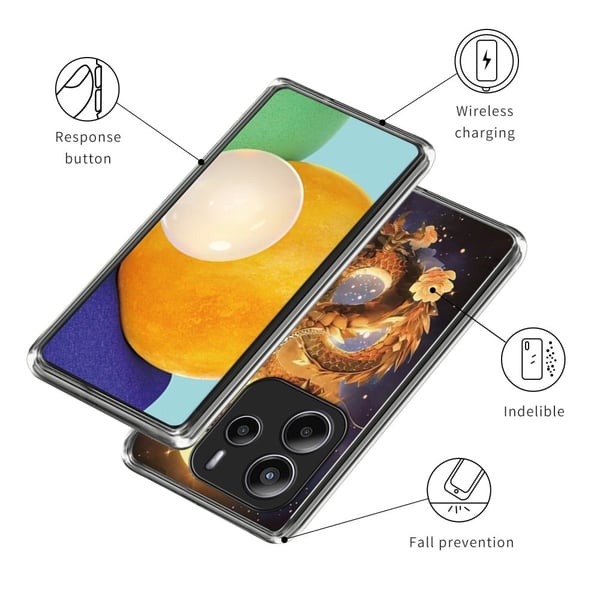 Vibe Xiaomi Redmi Note 14 5G deksel - Gull Drage
