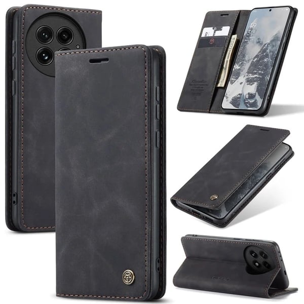 CaseMe OnePlus 13 vintage-etui - Svart
