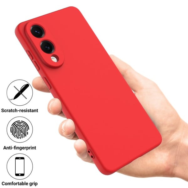Matte Liquid Samsung Galaxy S25 Edge silikone cover - Rød