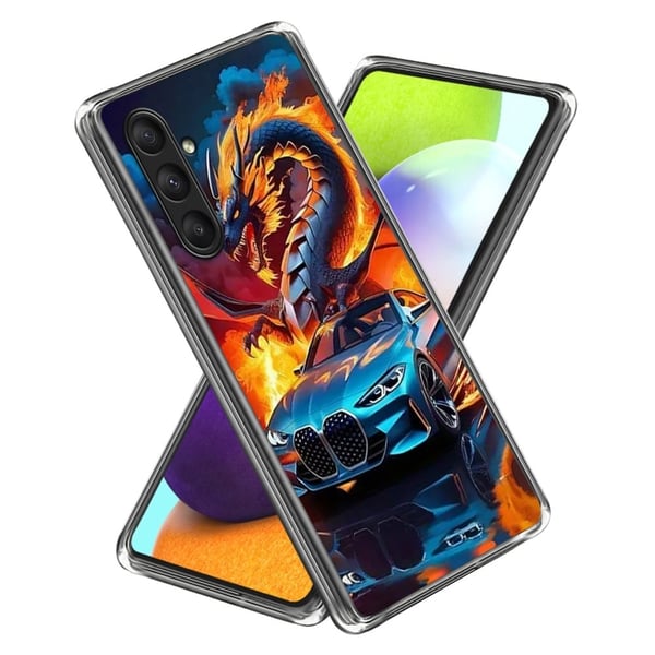 Vibe Samsung Galaxy A25 -kansi - Urheiluauto Ja Lohikäärme