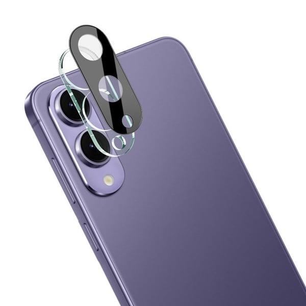 IMAK kamerabeskytter i glass med akryllinsedeksel for Samsung Galaxy S25 Edge - Sort Utgave