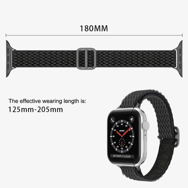 Apple Watch (41 mm) klokkerem i nylon i bølgestil - Midnattsblå