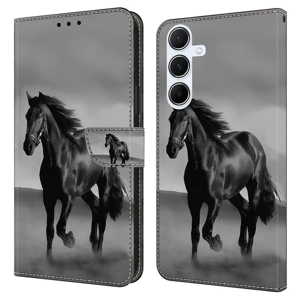 Wonderland Samsung Galaxy A16 flip etui - Sort Hest