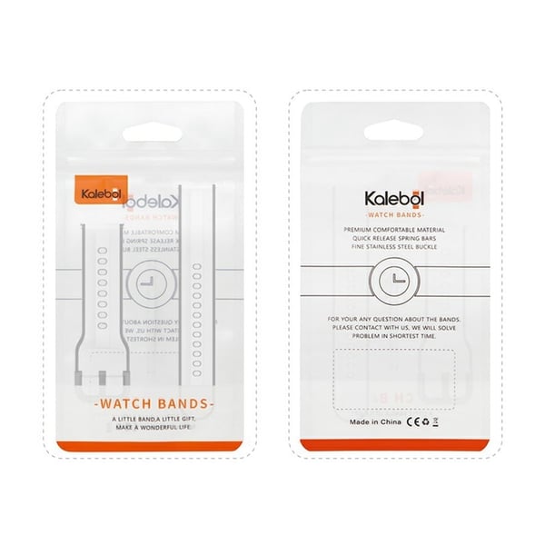 KALEBOL 22 mm silikonklokkerem med tofarget armbånd - Midnattsblå + Svart
