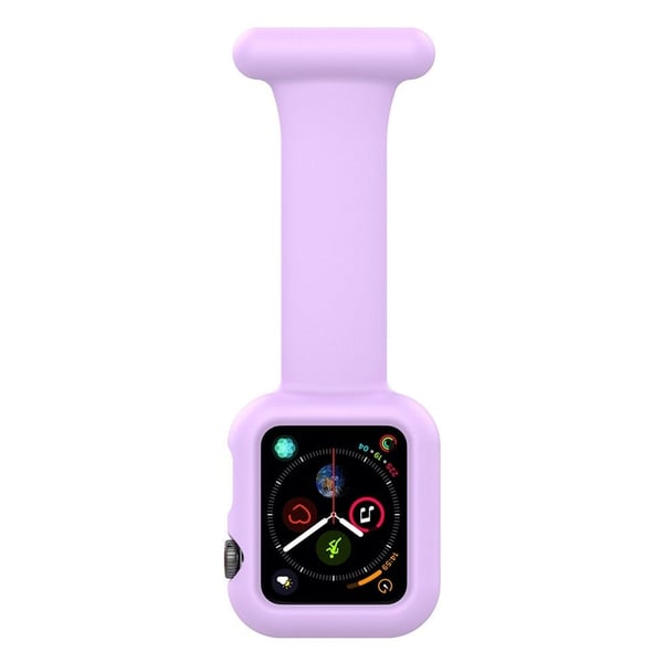 KALEBOL klokkerem med brosjepinne Apple Watch Series 41mm - 40mm - 38mm Silikonklokkebånd - Lyselilla