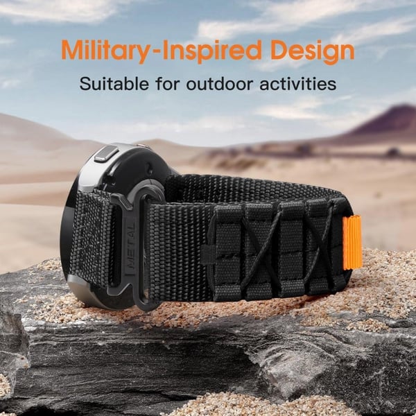 20mm Watch Band Samsung Galaxy Watch6 Classic 47mm 43mm / Huawei Watch GT 3 Pro 43mm / GT 3 42mm Nylon Woven Magic Tape Strap - Jungle-Camouflage