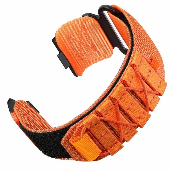 Huawei Watch Fit 3 Justerbart nylonarmbånd med magisk tape - Oransje