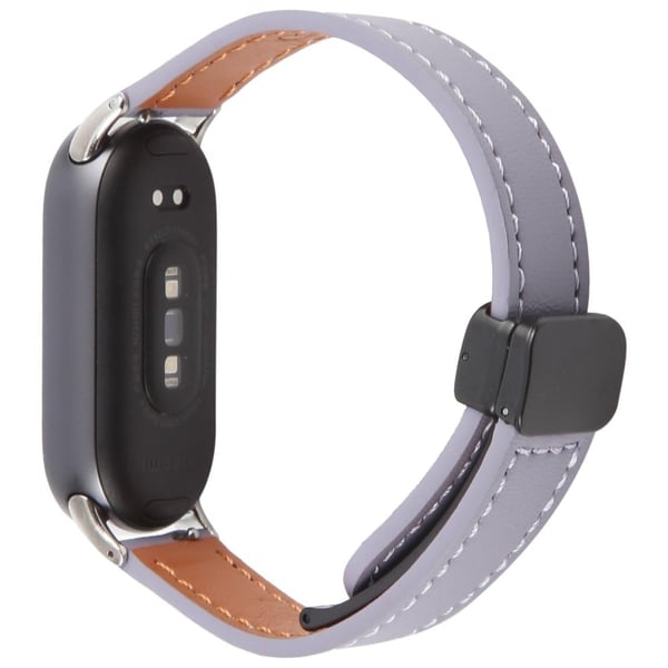 Xiaomi Smart Band 9 / 8 Sammenleggbar Magnetisk Svart Spenne Mikrofiber Lær Urrem - Lavendel