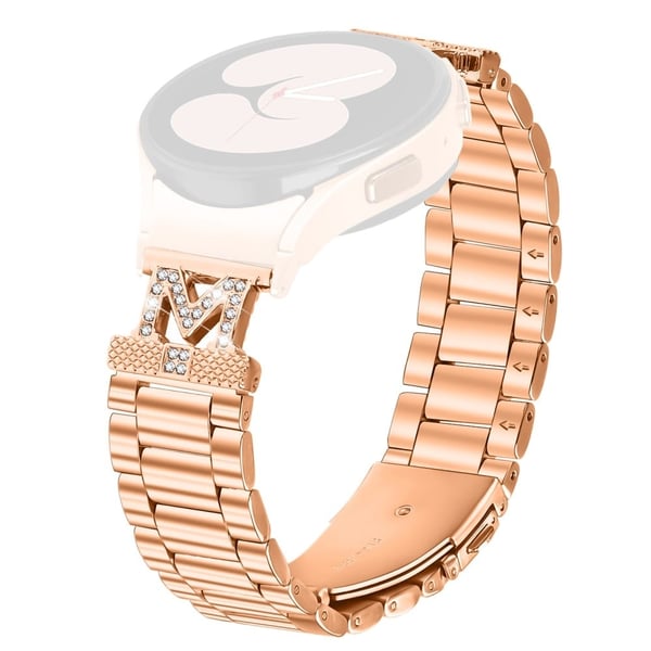 Hurtigkobling til klokkerem Samsung Galaxy Watch 5 3-Perle rustfritt stålrem - Rose Gull