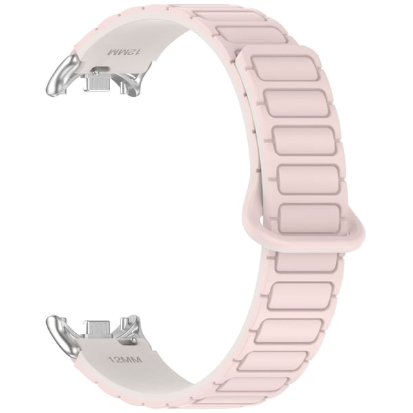 Magnetisk silikonrem Xiaomi Smart Band 9 NFC / 9 / 8 NFC / 8 Erstatningsarmbånd med kontakter - Rosa + Stjernelys