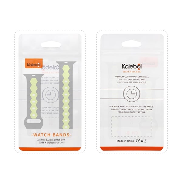 KALEBOL Silikonarmbånd med fotballmønster Apple Watch Series 49mm - 45mm - 44mm - 42mm klokkerem - Svart + Hvit