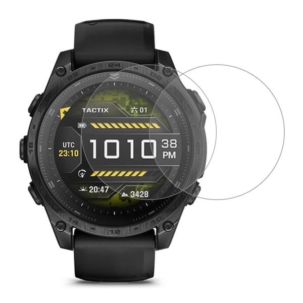 2-pack Garmin Tactix 8 47mm Screen Protector Tempered Glass 2.5D HD Watch Screen Film