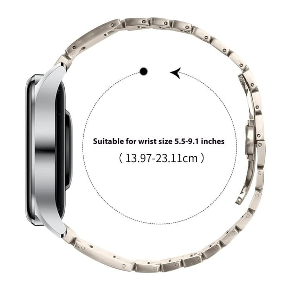 Huawei Watch 4 / 4 Pro Replacement Strap H Type Metal Watch Band - Starlight