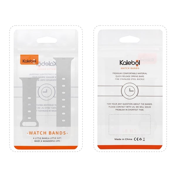 KALEBOL Silikonarmbånd med fotballtekstur Apple Watch Series 41mm - 40mm - 38mm klokkerem - Oransje