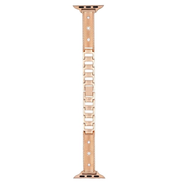 Bracelet Strap Apple Watch Series 41mm - 40mm - 38mm Rhinestone Decor Stainless Steel Watch Band - Silver