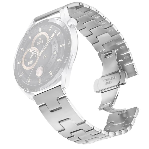 Honor Watch Dream Replacement Strap H-Type Butterfly Clasp Stainless Steel Watch Band Silver Honor Watch Dream Replacement Strap H-Type Butterfly Clasp Stainless Steel Watch Band Silver