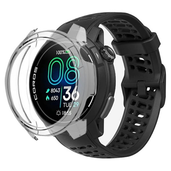 Coros Pace Pro Smartwatch -älykellon suojakotelo kolhunkestävä kova suojus - Läpinäkyvä