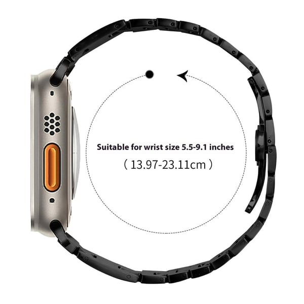 Replacement Strap Apple Watch Series 41mm - 40mm - 38mm H Type Metal Watch Band - Starlight