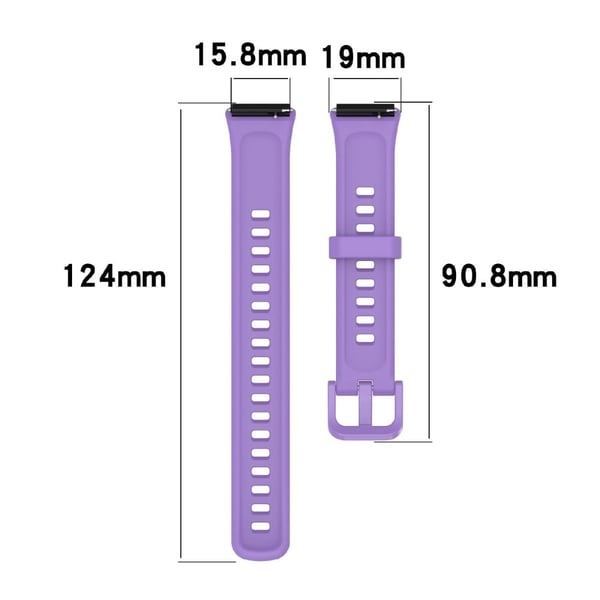 Huawei Band 7 Silicone Watch Band Solid Color Replacement Strap - Rød