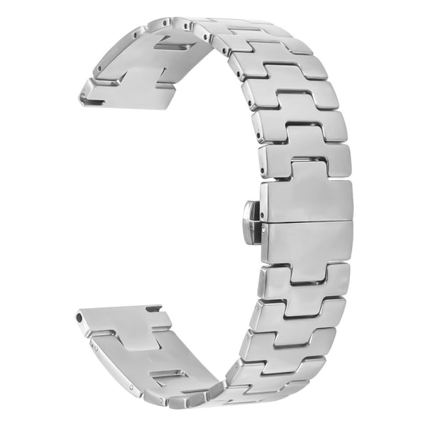 Huawei Watch GT 3 SE Udskiftningsrem H-Type Butterfly Clasp urrem i rustfrit stål Sølv Huawei Watch GT 3 SE Udskiftningsrem H-Type Butterfly Clasp urrem i rustfrit stål Sølv