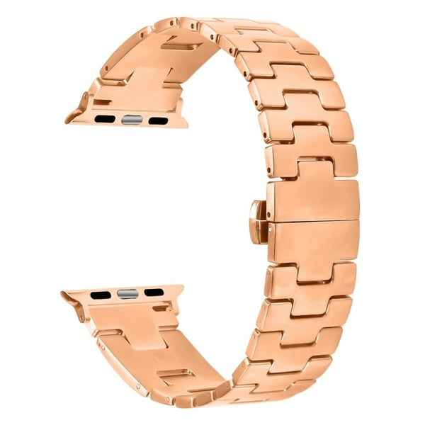 Replacement Strap Apple Watch Series 49mm - 45mm - 44mm - 42mm H Type Metal Watch Band - Starlight