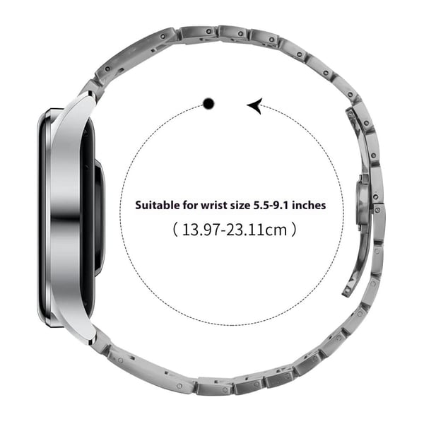 Huawei Watch GT 4 46mm Replacement Strap H Type Metal Watch Band - Starlight