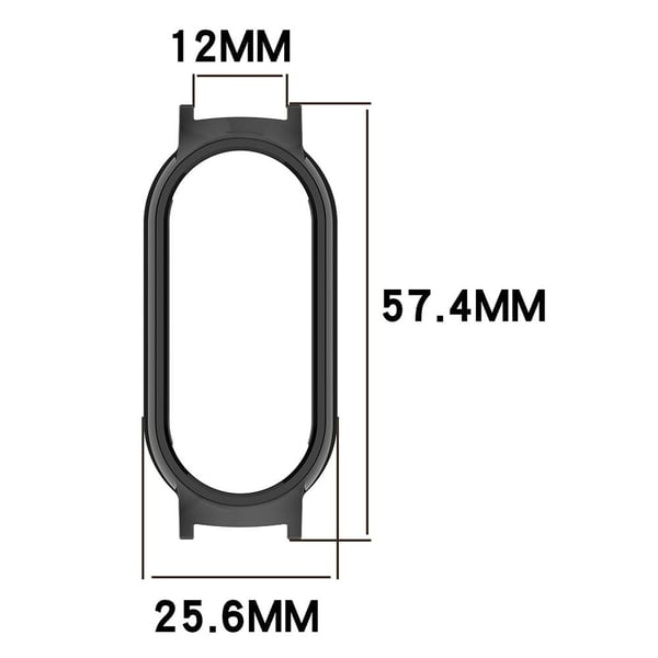 Watch Case Xiaomi Mi Band 9 Ceramic Edition / 8 NFC / 8 Hollow-Out 12mm Lug Bump Resistant Protective Frame - Transparent